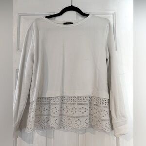 J. Crew Sweatshirt with Lace Detail